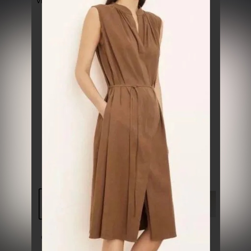 Brown Vince linen dress